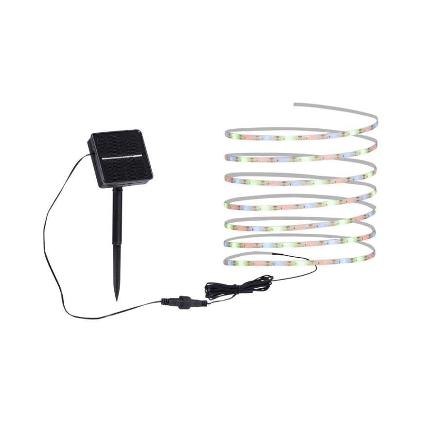 JUST LIGHT. 19971-18 - Striscia solare LED RGB TEANIA LED/3,7V 5 m 1200 mAh IP44 nera