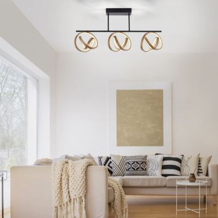 JUST LIGHT. 6245-18 - Lampadario a plafone LED dimmerabile LOOP 3xLED/11W/230V 2700-5000K + telecomando
