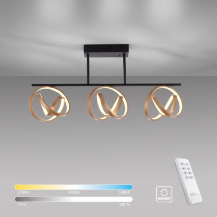 JUST LIGHT. 6245-18 - Lampadario a plafone LED dimmerabile LOOP 3xLED/11W/230V 2700-5000K + telecomando