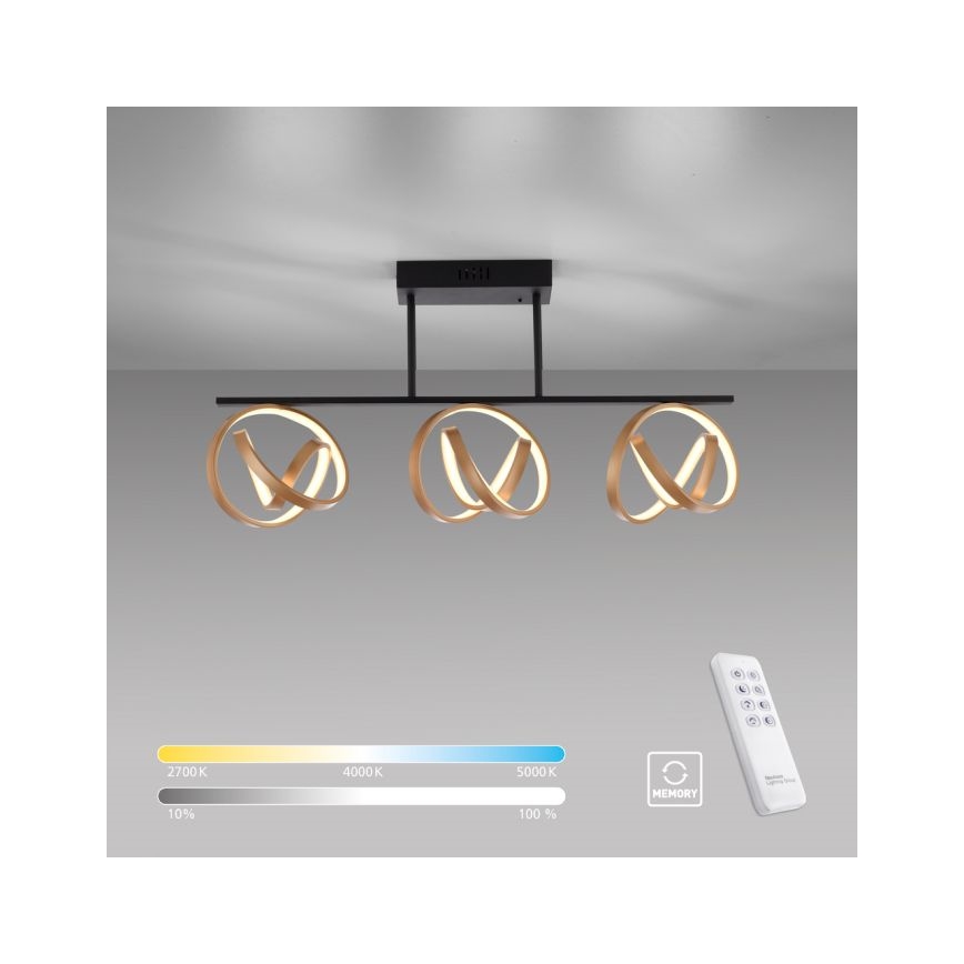 JUST LIGHT. 6245-18 - Lampadario a plafone LED dimmerabile LOOP 3xLED/11W/230V 2700-5000K + telecomando