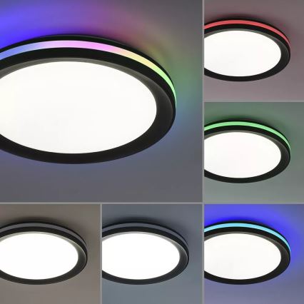JUST LIGHT. 7509018 - Plafoniera dimmerabile RGBW GANGES LED/24W/230V 2700-5000K + telecomando