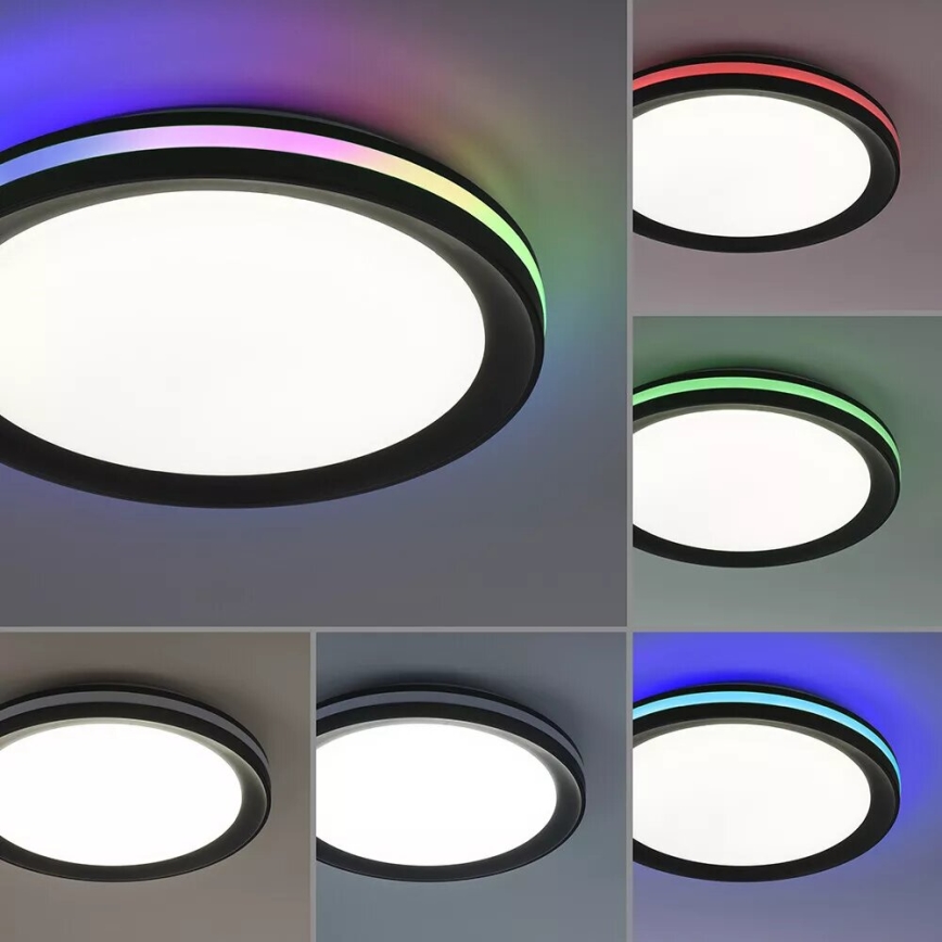 JUST LIGHT. 7509018 - Plafoniera dimmerabile RGBW GANGES LED/24W/230V 2700-5000K + telecomando