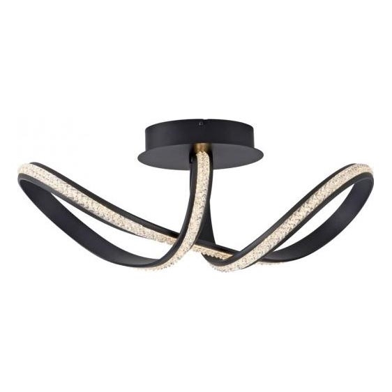 JUST LIGHT. 8475-18 - Lampadario a plafone LED dimmerabile BRILLA LED/29W/230V nero