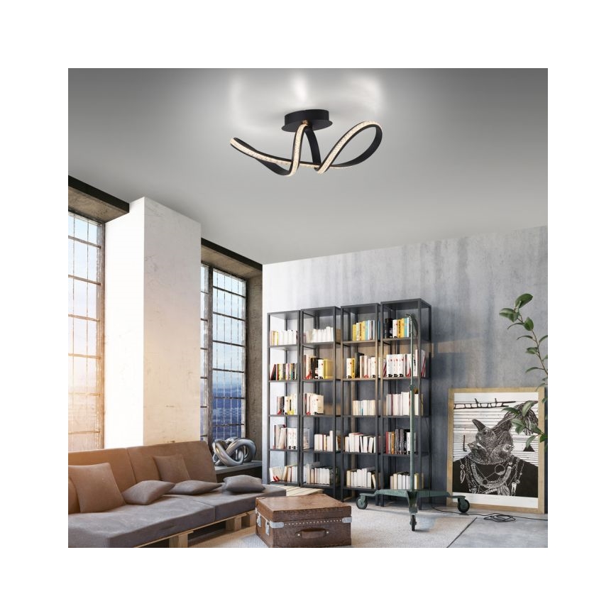 JUST LIGHT. 8475-18 - Lampadario a plafone LED dimmerabile BRILLA LED/29W/230V nero