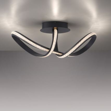 JUST LIGHT. 8475-18 - Lampadario a plafone LED dimmerabile BRILLA LED/29W/230V nero