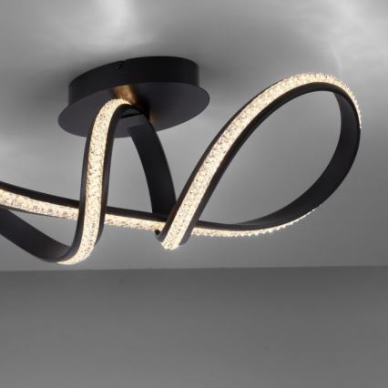 JUST LIGHT. 8475-18 - Lampadario a plafone LED dimmerabile BRILLA LED/29W/230V nero