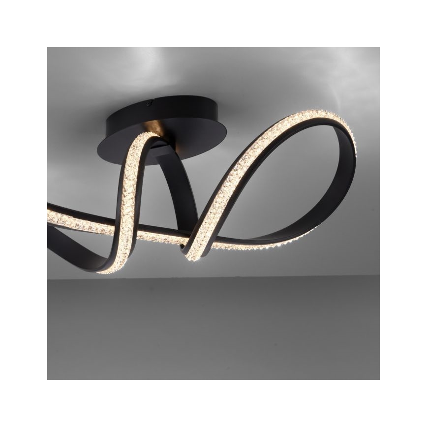 JUST LIGHT. 8475-18 - Lampadario a plafone LED dimmerabile BRILLA LED/29W/230V nero