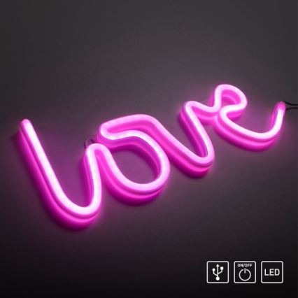 JUST LIGHT. 85021-87 - LED Decorazione murale al neon NEON LED/6,5W/5V Love
