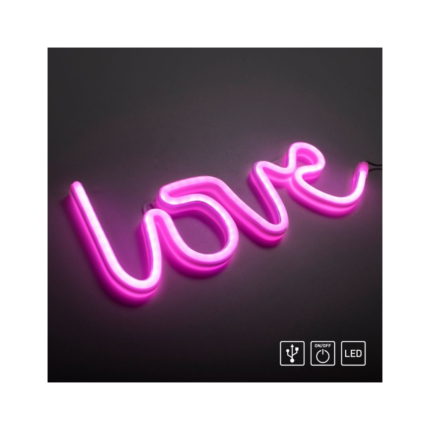 JUST LIGHT. 85021-87 - LED Decorazione murale al neon NEON LED/6,5W/5V Love