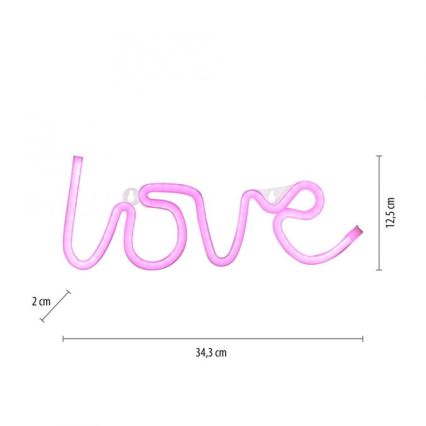 JUST LIGHT. 85021-87 - LED Decorazione murale al neon NEON LED/6,5W/5V Love
