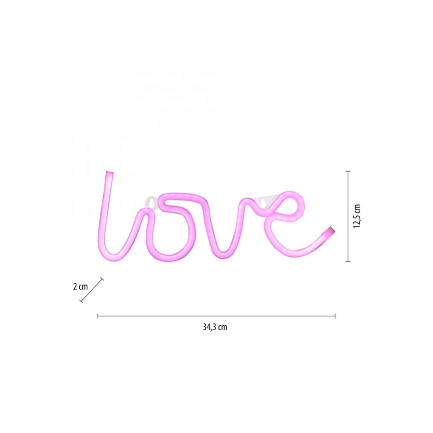 JUST LIGHT. 85021-87 - LED Decorazione murale al neon NEON LED/6,5W/5V Love