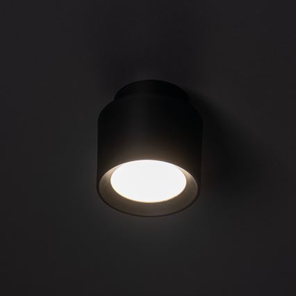 Faretto LED SONOR LED/6W/230V 3000/4000/5700K + LED/1,5W 2200K, Ø 9 cm, nero