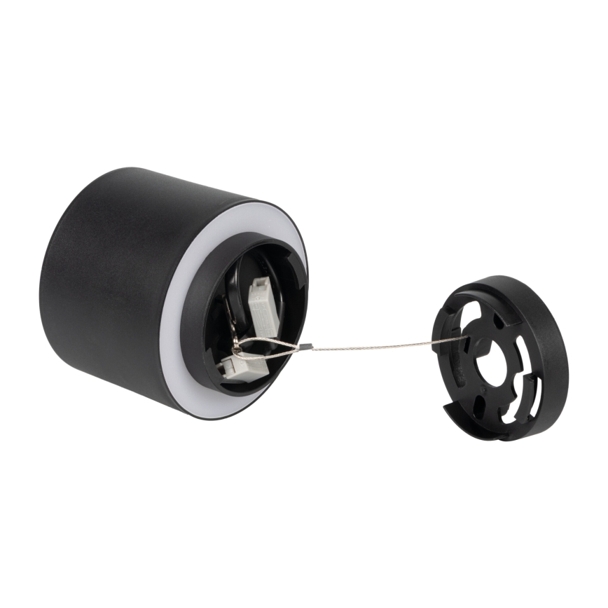 Faretto LED SONOR LED/6W/230V 3000/4000/5700K + LED/1,5W 2200K, Ø 9 cm, nero