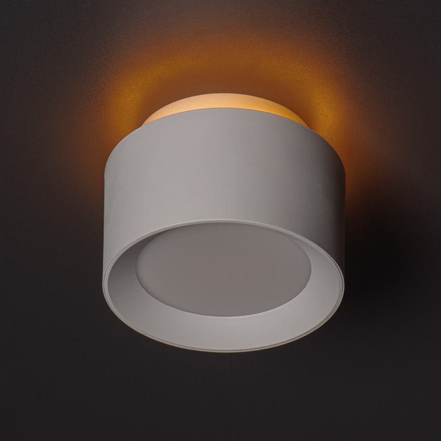 Faretto LED SONOR LED/12W/230V 3000/4000/5700K + LED/1,5W 2200K Ø 14 cm bianco