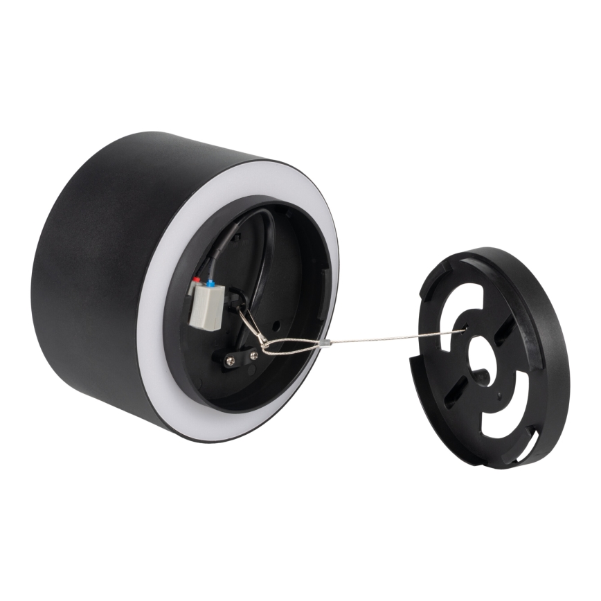 Faretto LED SONOR LED/12W/230V 3000/4000/5700K + LED/1,5W 2200K Ø 14 cm nero
