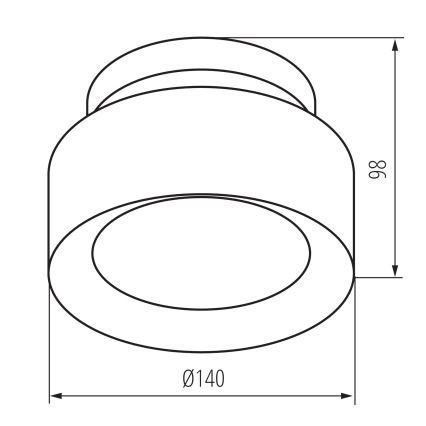 Faretto LED SONOR LED/12W/230V 3000/4000/5700K + LED/1,5W 2200K Ø 14 cm nero