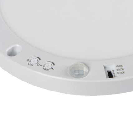 LED Soffitto/lampada da incasso con sensore di movimento 2in1 ERGA LED/17W/230V 3000/4000/6500K bianco