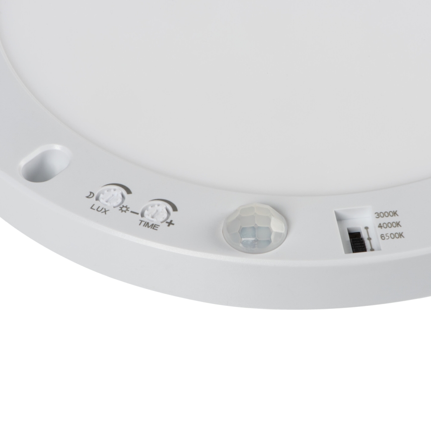 LED Soffitto/lampada da incasso con sensore di movimento 2in1 ERGA LED/17W/230V 3000/4000/6500K bianco