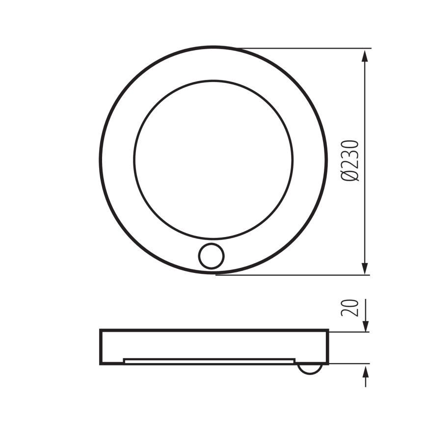 LED Soffitto/lampada da incasso con sensore di movimento 2in1 ERGA LED/17W/230V 3000/4000/6500K bianco