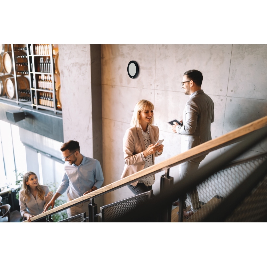 Plafoniera/da incasso 2 in 1 ERGA LED/17W/230V 3000/4000/6500K nero