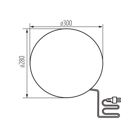 Lampada da esterno STONO 1xE27/25W/230V diam. 30 cm IP65