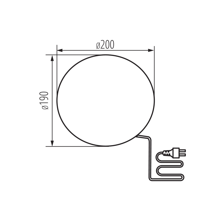 Lampada da esterno STONO 1x E27/15W/230V Ø 20 cm IP65