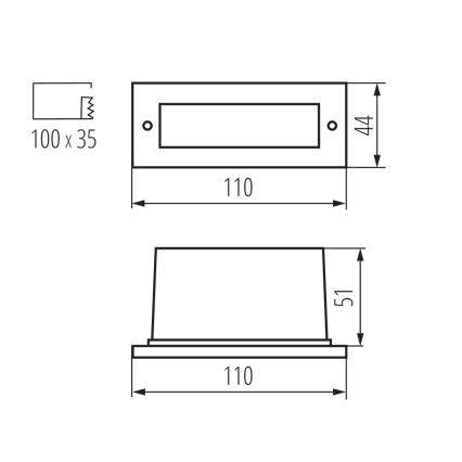 Illuminazione LED per scale LED/0,6W/230V IP54