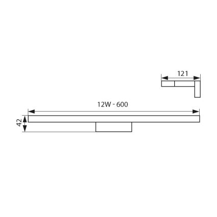 Illuminazione a LED per specchi da bagno LED/12W/230V