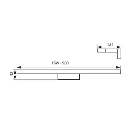 Illuminazione LED per bagno ASTEN LED/15W/230V IP44