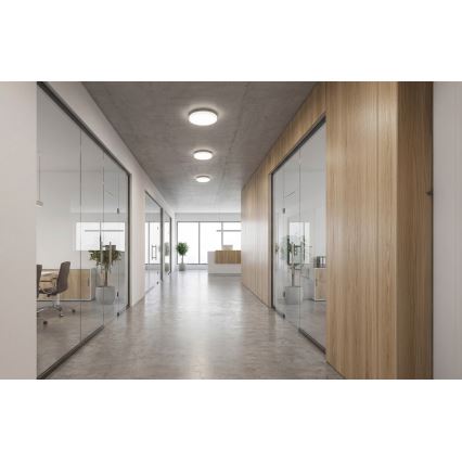 Plafoniera LED VARSO con sensore di movimento e sensore crepuscolare LED/22/30W/230V 3000/4000/6500K Ø 33 cm IP54