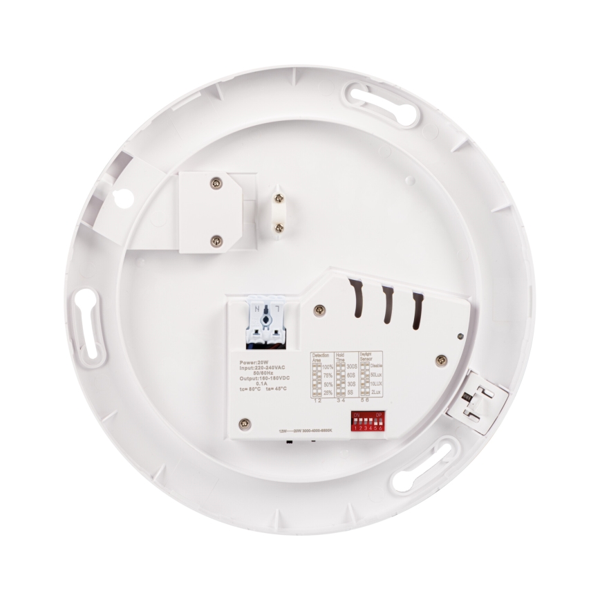 Plafoniera LED VARSO con sensore di movimento e sensore crepuscolare LED/22/30W/230V 3000/4000/6500K Ø 33 cm IP54