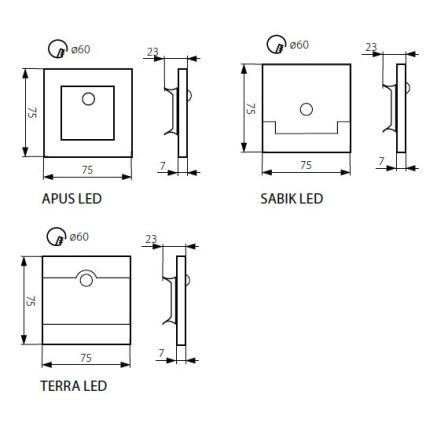 Illuminazione scale LED con sensore LED/0,8W/12V 3000K