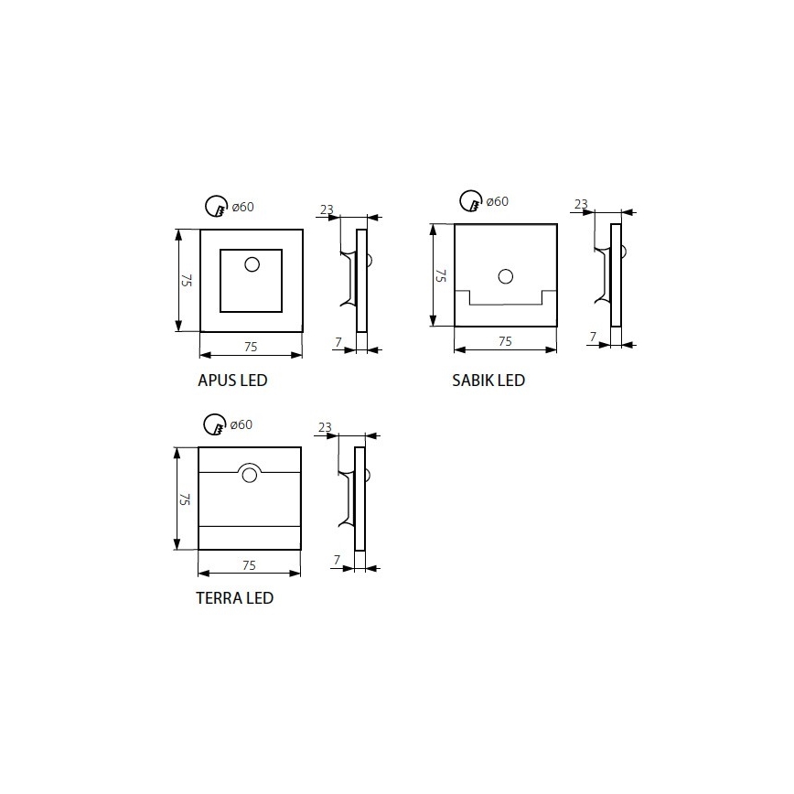Illuminazione scale LED APUS con sensore LED/0,8W/12V 3000K
