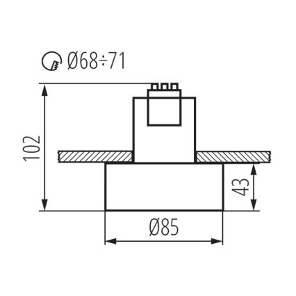 Luce da incasso MINI RITI 1xGU10/25W/230V bianca/oro