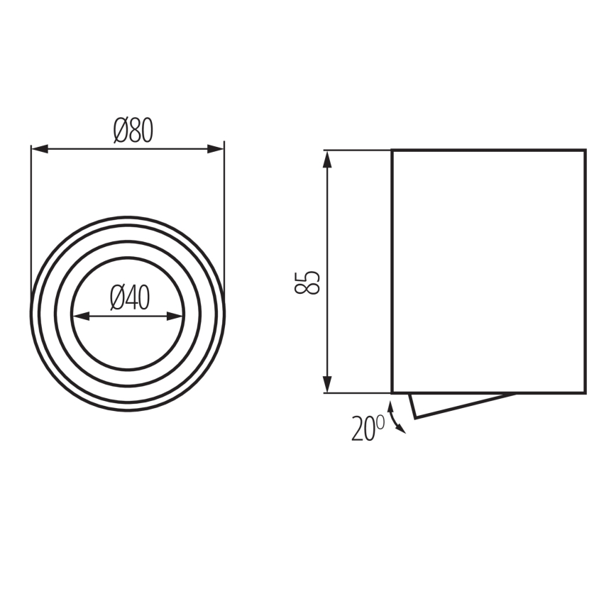 Faretto BORD ONE 1xGU10/10W/230V nero