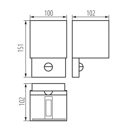 Applique da esterno LED con sensore di movimento e crepuscolare REKA LED/7W/230V IP54 antracite, forma quadrata