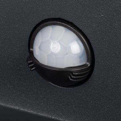 Applique da esterno LED con sensore REKA LED/7W/230V IP54 antracite rotonda