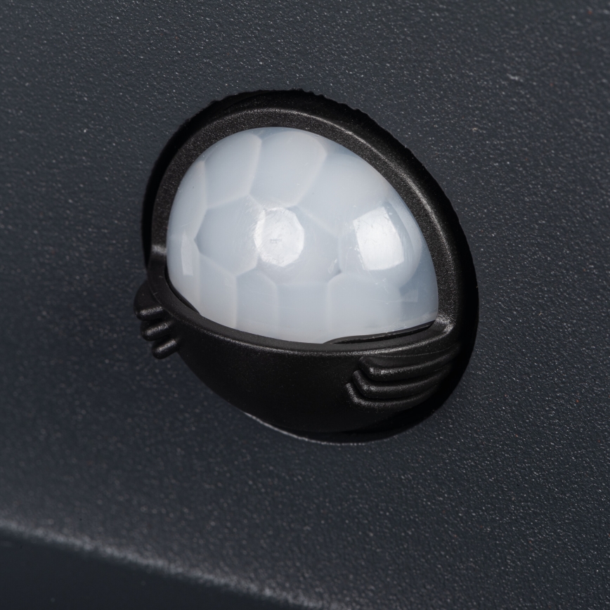 Applique da esterno LED con sensore REKA LED/7W/230V IP54 antracite rotonda