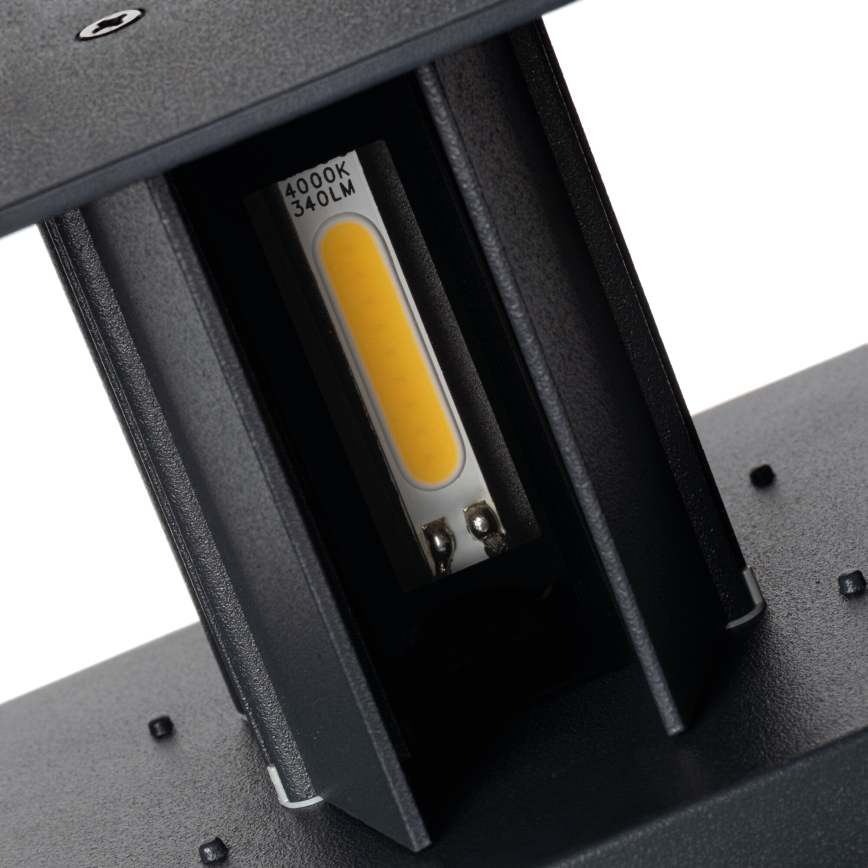 Lampada da parete LED per esterni con sensore di movimento e sensore crepuscolare REKA LED/7W/230V IP54, antracite, rotonda