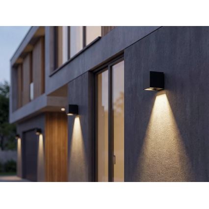 Lampada da parete solare a LED con sensore REKA LED/6W/3,7V 1800 mAh 3000/4000/6500K IP65 nera