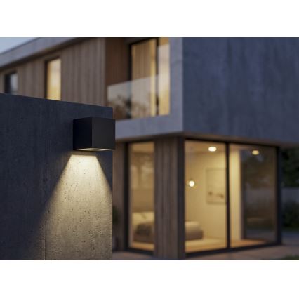 Lampada da parete solare a LED con sensore REKA LED/6W/3,7V 1800 mAh 3000/4000/6500K IP65 nera