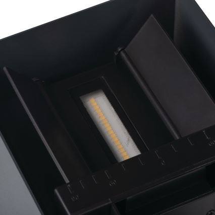 Lampada da parete solare a LED con sensore REKA LED/6W/3,7V 1800 mAh 3000/4000/6500K IP65 nera