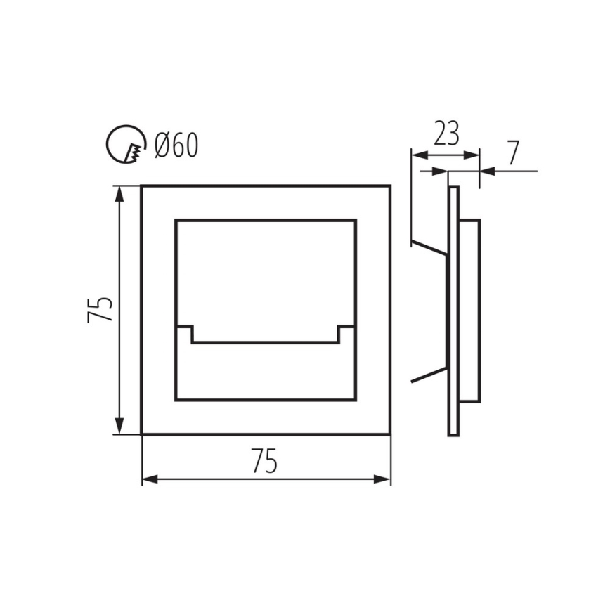 Applique LED da parete per scale SABIK MINI LED/0,8W/12V 3000K