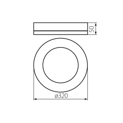 Plafoniera LED da esterno TURA LED/24W/230V 4000K IP54 nero