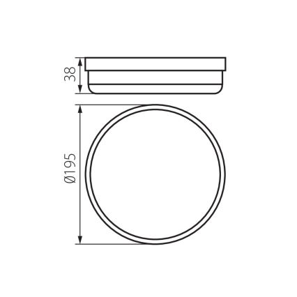 Plafoniera LED da bagno TOLU LED/18W/230V 4000K IP54 bianco