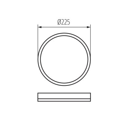 Plafoniera LED AZPO LED/11,8W/230V 3000/4000/6000K Ø 22,5 cm IP54 bianca