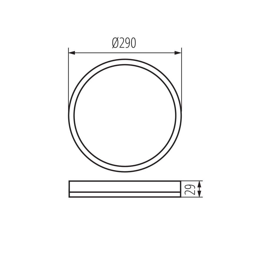 Plafoniera LED AZPO LED/18,5W/230V 3000/4000/6000K Ø 29 cm IP54 bianca