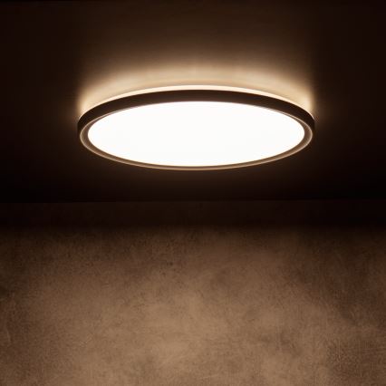 Plafoniera LED da soffitto AZPO LED/22W/230V 3000/4000/6000K Ø 42 cm IP54 nero