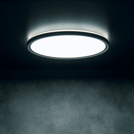 Plafoniera LED da soffitto AZPO LED/22W/230V 3000/4000/6000K Ø 42 cm IP54 nero