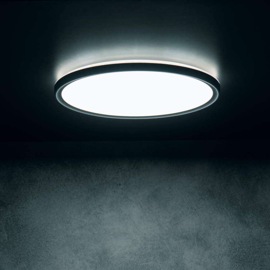 Plafoniera LED da soffitto AZPO LED/22W/230V 3000/4000/6000K Ø 42 cm IP54 nero